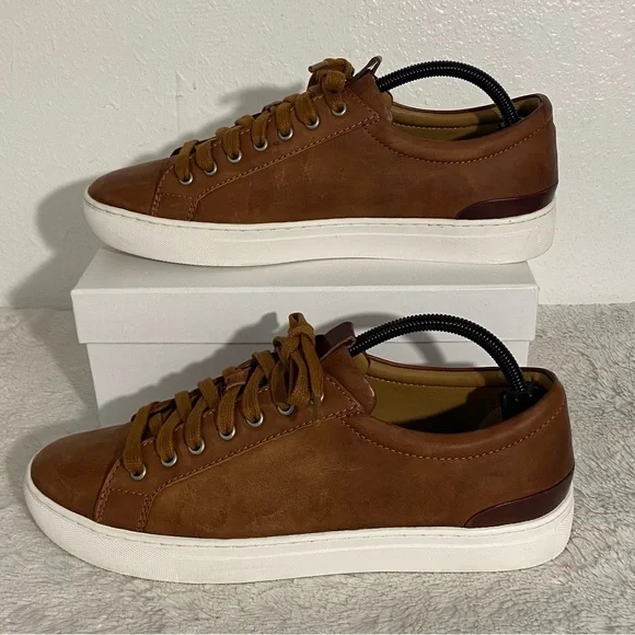 Johnston & Murphy Banks Lace to Toe Leather Sneakers Men’s Size 9.5M Brown - Picture 2 of 9